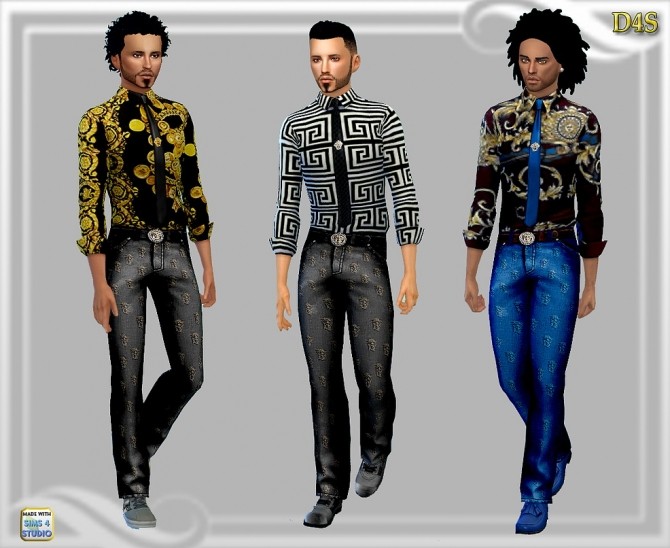 Sims 4 Shirt thin tie at Dreaming 4 Sims