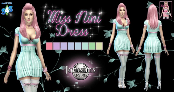 Sims 4 Miss NINI Dress at Jomsims Creations