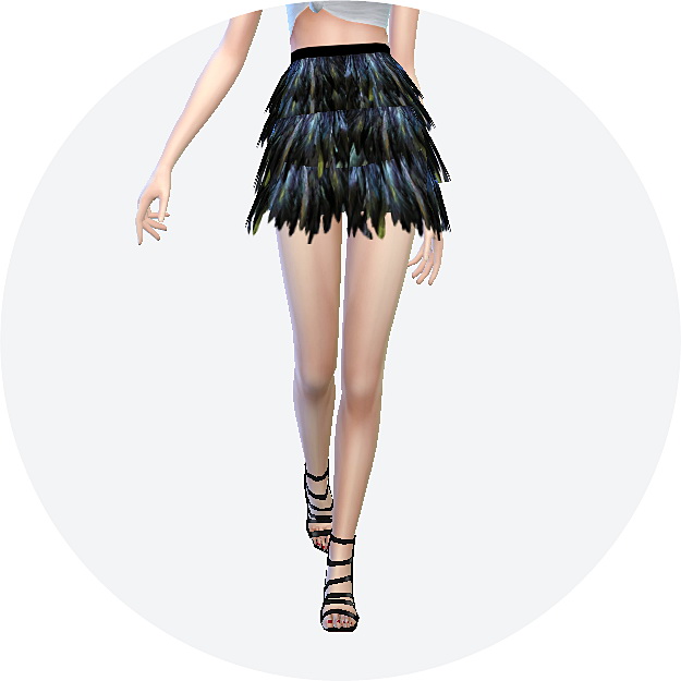 Sims 4 Feather skirt at Marigold