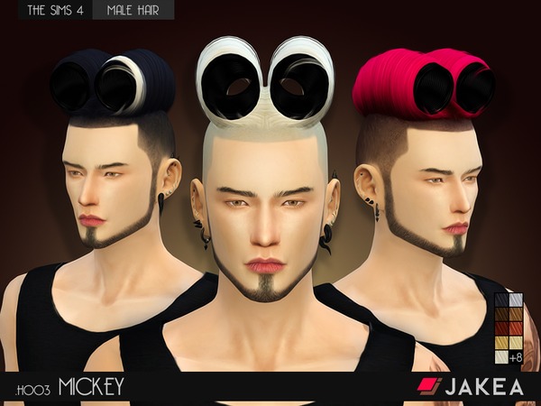 Sims 4 H003 MICKEY Hair by JAKEASims at TSR