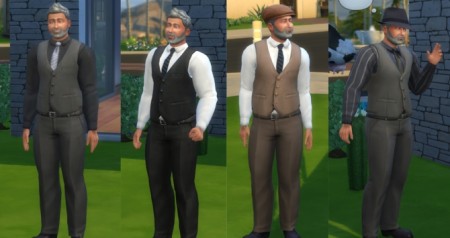 Vest with a shirt and tie outfit by metalfenix at Mod The Sims