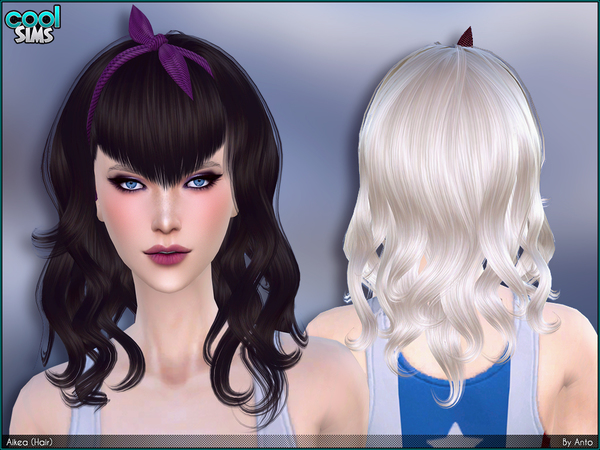 Sims 4 Aikea Hair by Anto at TSR