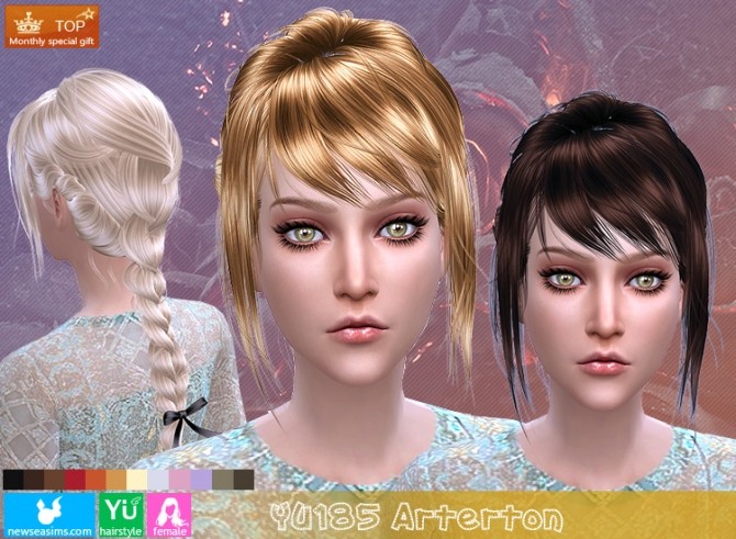 Sims 4 YU185 Arterton hair (PAY) at Newsea Sims 4