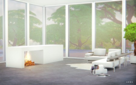 Modern Fireplace at Alachie & Brick Sims