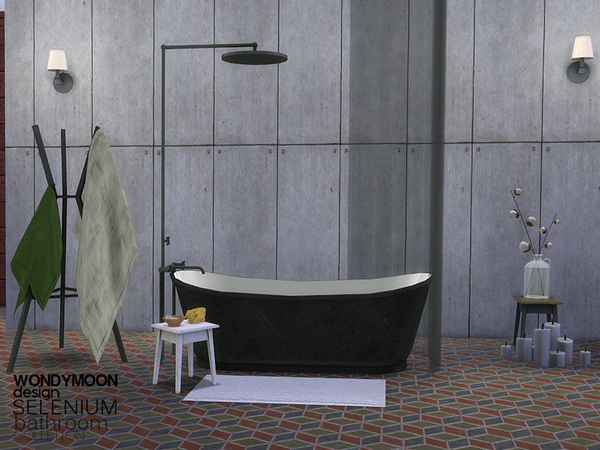 Sims 4 Selenium Bathroom by wondymoon at TSR