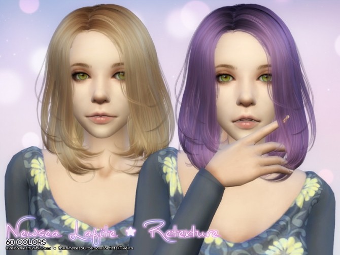 Sims 4 Newsea Lafite Hair Retextures at Aveira Sims 4