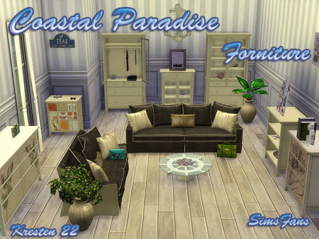 Coastal Paradise furniture by Kresten 22 at Sims Fans