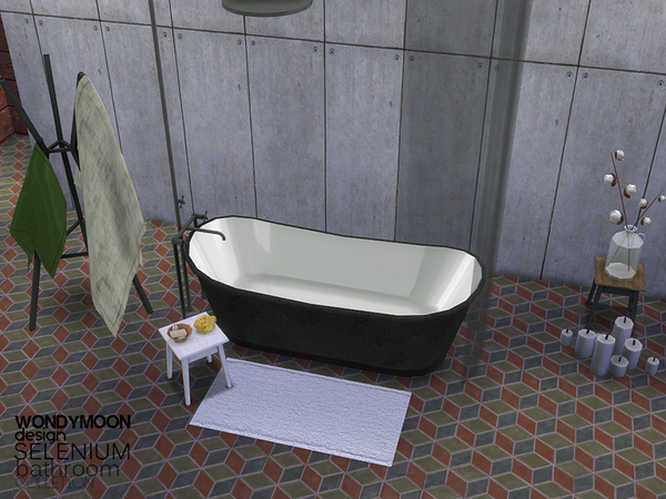 Sims 4 Selenium Bathroom by wondymoon at TSR