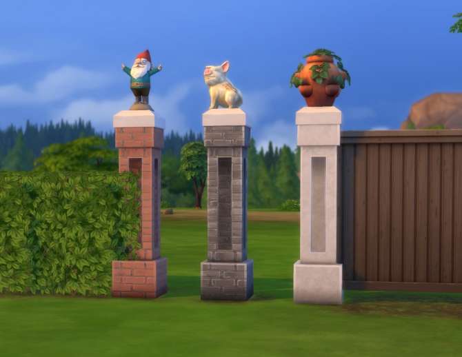 Stonework Fencepost by plasticbox at Mod The Sims » Sims 4 Updates