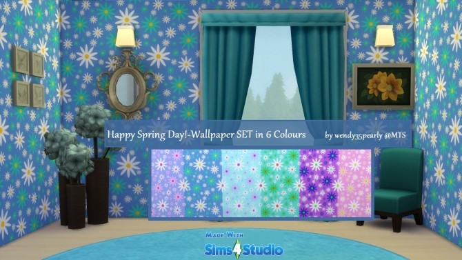 Sims 4 3 Patterned Wallpaper SETS by wendy35pearly at Mod The Sims