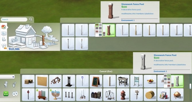 Sims 4 Stonework Fencepost by plasticbox at Mod The Sims