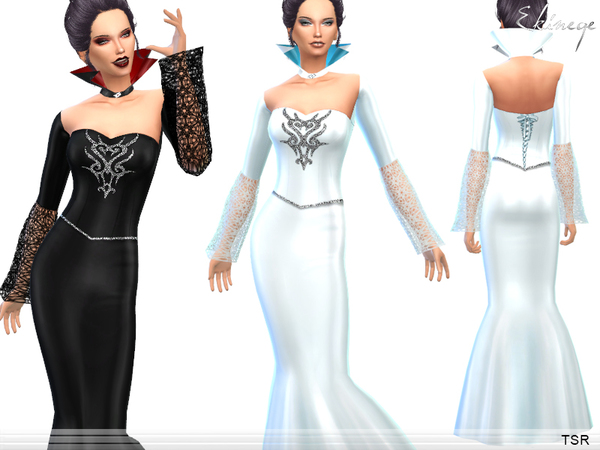 Sims 4 Halloween Queen Dress by ekinege at TSR