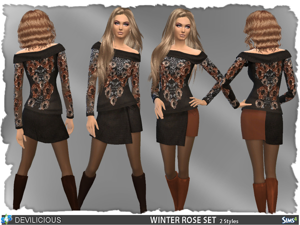 Sims 4 WinterRose Set by Devilicious at TSR