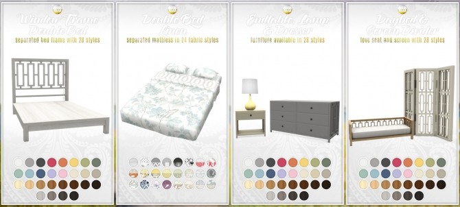 Sims 4 UPDATED Bayside Furniture Set 20 new items at Simsational Designs