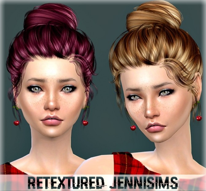 Sims 4 Newsea Sakura Hair retextured at Jenni Sims