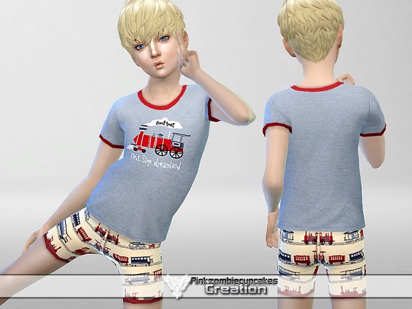 Sims 4 Next stop Dreamland Pyjama Set by Pinkzombiecupcakes at TSR