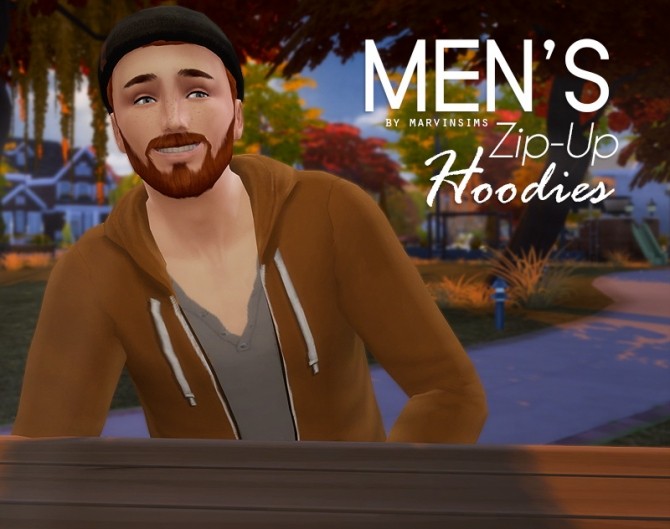 Sims 4 Men’s Zip Up Hoodies at Marvin Sims