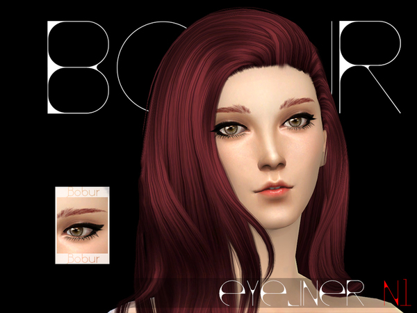 Sims 4 Eyeliner N1 by Bobur at TSR