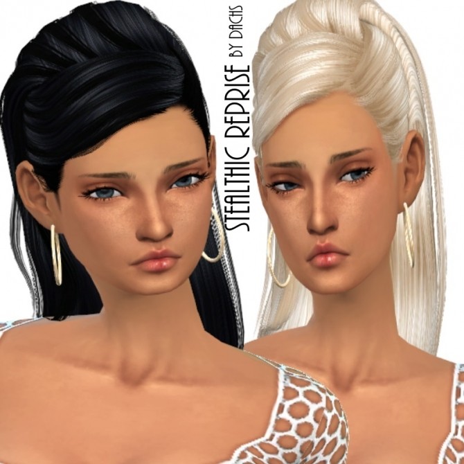 Sims 4 Stealthic Reprise hair retexture at Dachs Sims