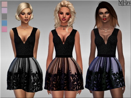 Rosie Dress by Margie at Sims Addictions » Sims 4 Updates