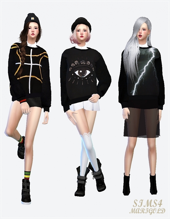 Neoprene sweat shirt F at Marigold » Sims 4 Updates