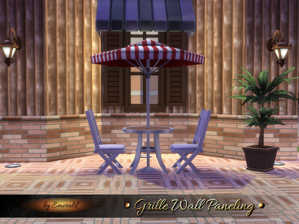 Sims 4 Grille Wall Paneling by emerald at TSR