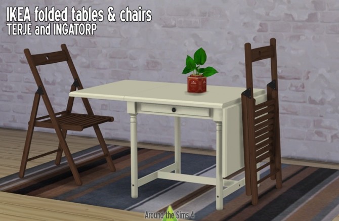 Sims 4 IKEA folded furniture by Sandy at Around the Sims 4