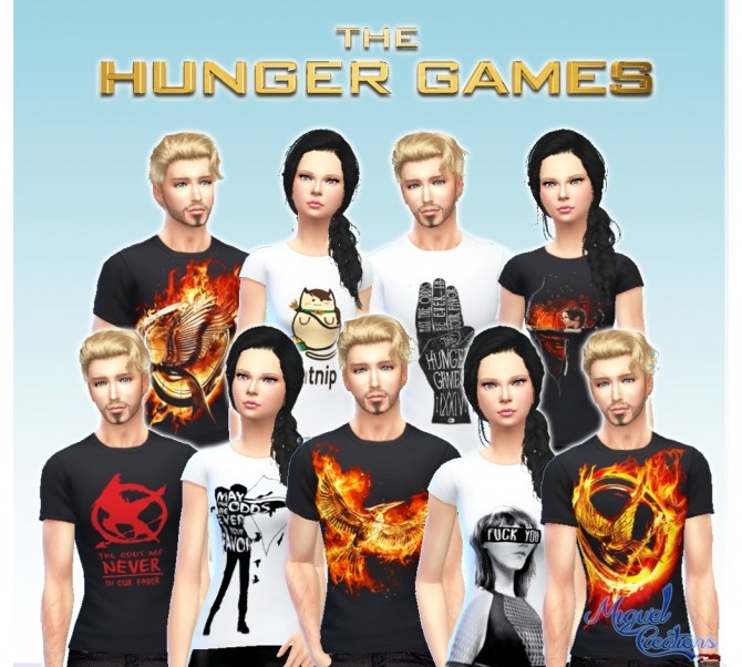Sims 4 The Hunger Games shirts at Victor Miguel