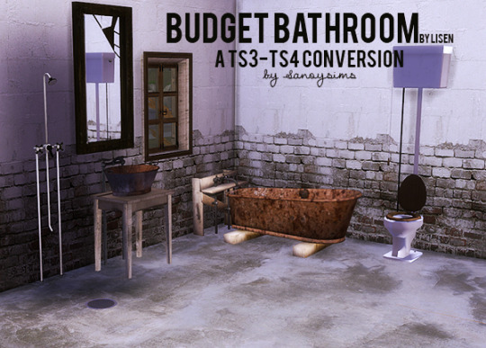 Sims 4 Lisen’s Budget Bathroom TS3 TS4 conversion at Sanoy Sims
