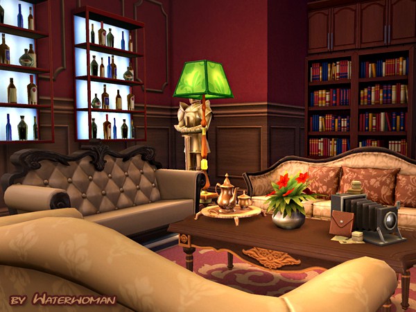 Sims 4 Afternoon Tea livingroom by Waterwoman at Akisima