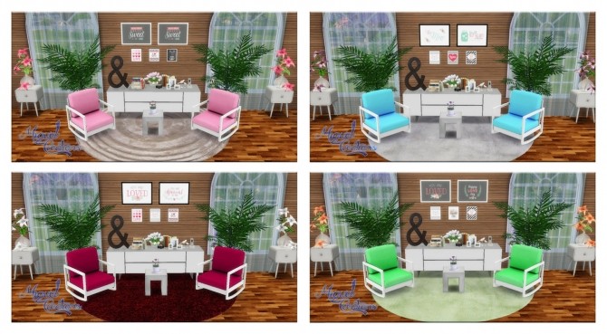 Sims 4 Colored Armchairs at Victor Miguel