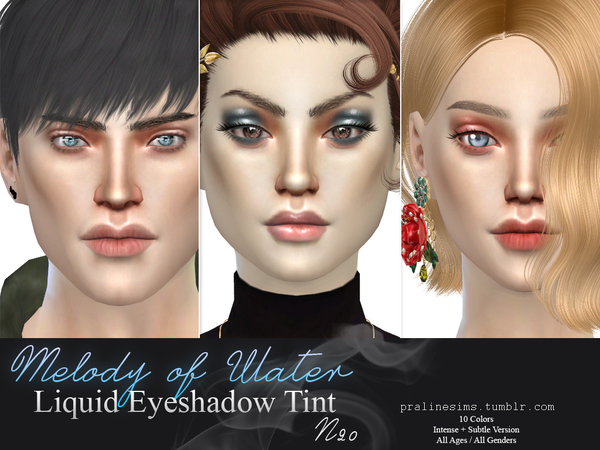 Sims 4 Melody of Water Liquid Eyeshadow Tint N20 by Pralinesims at TSR