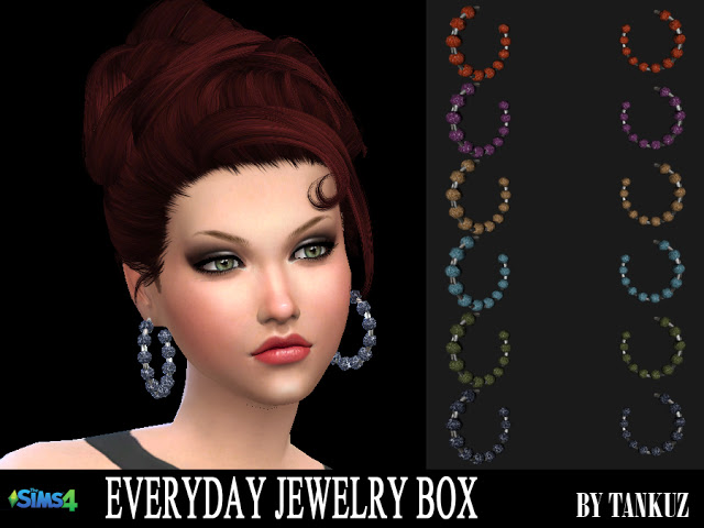 Sims 4 Everyday Jewelry Box   Earrings 02 at Tankuz Sims4