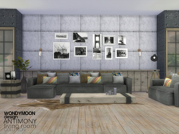 Sims 4 Antimony Living by wondymoon at TSR