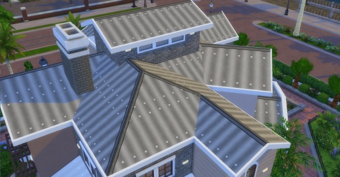 Sims 4 Attraction Metal Roof by AdonisPluto at Mod The Sims