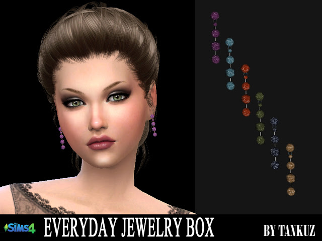 Sims 4 Everyday Jewelry Box Earrings 01 at Tankuz Sims4