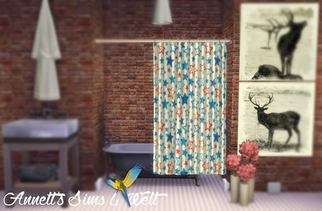 Sims 4 Bathtub Star Curtains at Annett’s Sims 4 Welt