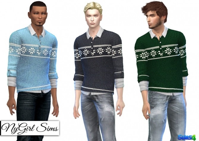 Sims 4 Knitted Holiday Sweater at NyGirl Sims