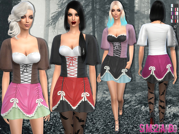 Halloween Corset Costume by sims2fanbg at TSR » Sims 4 Updates