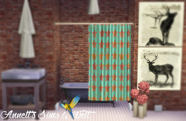 Sims 4 Bathtub Star Curtains at Annett’s Sims 4 Welt