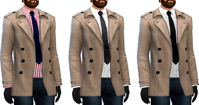 Sims 4 Wool Trench Coats at Marvin Sims