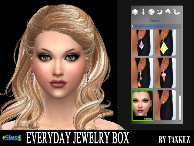 Sims 4 Everyday Jewelry Box Earrings 01 at Tankuz Sims4