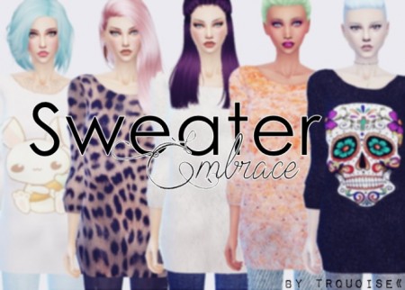 Sweater Embrace by Turquoise at Sims Fans