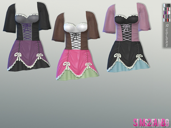 Sims 4 Halloween Corset Costume by sims2fanbg at TSR