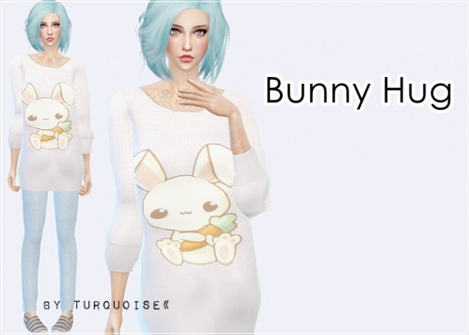 Sims 4 Sweater Embrace by Turquoise at Sims Fans