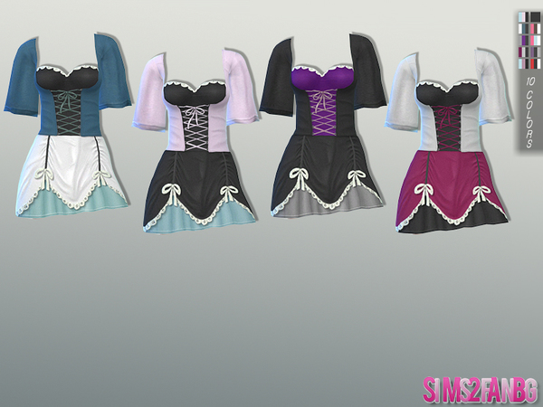 Sims 4 Halloween Corset Costume by sims2fanbg at TSR