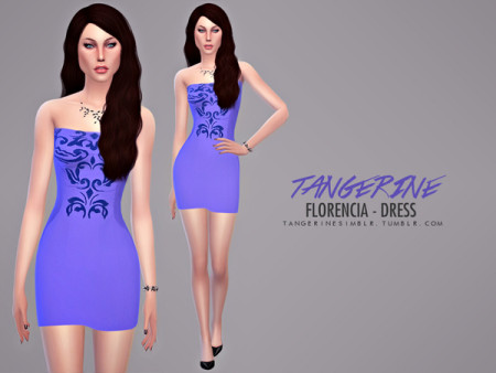 Florencia Dress by tangerine at Sims Fans