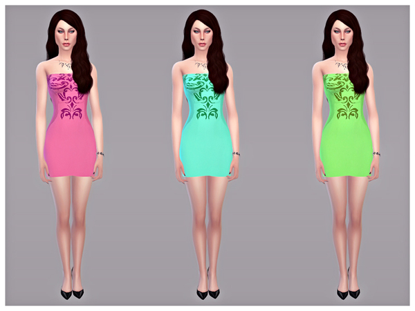 Sims 4 Florencia Dress by tangerine at Sims Fans