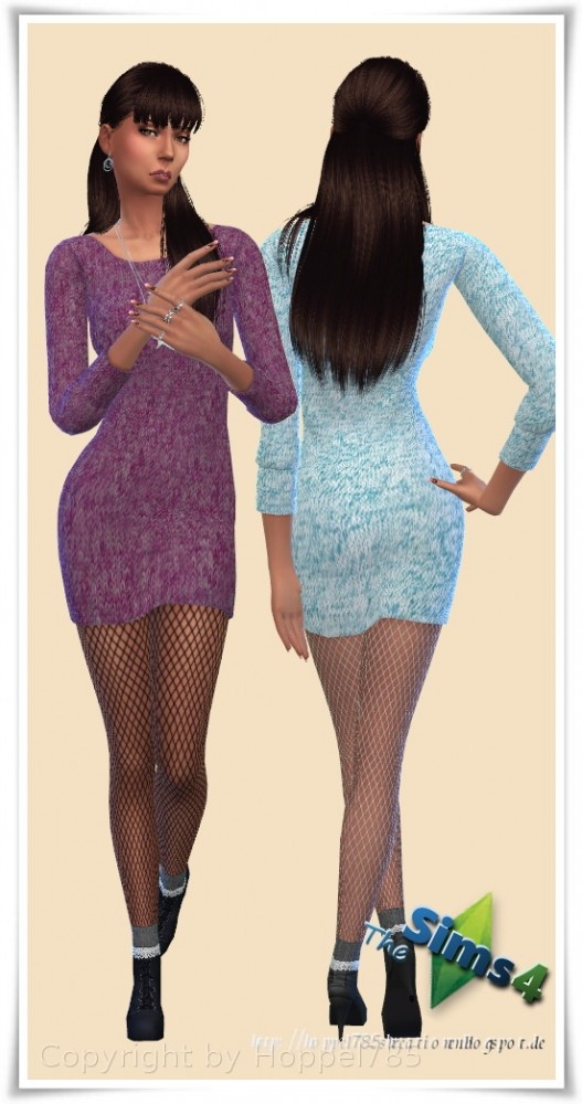 Sims 4 Knitting Dress at Hoppel785