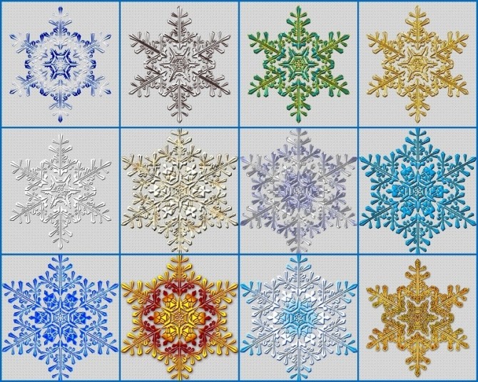 Sims 4 Snowflakes Stickers at ihelensims